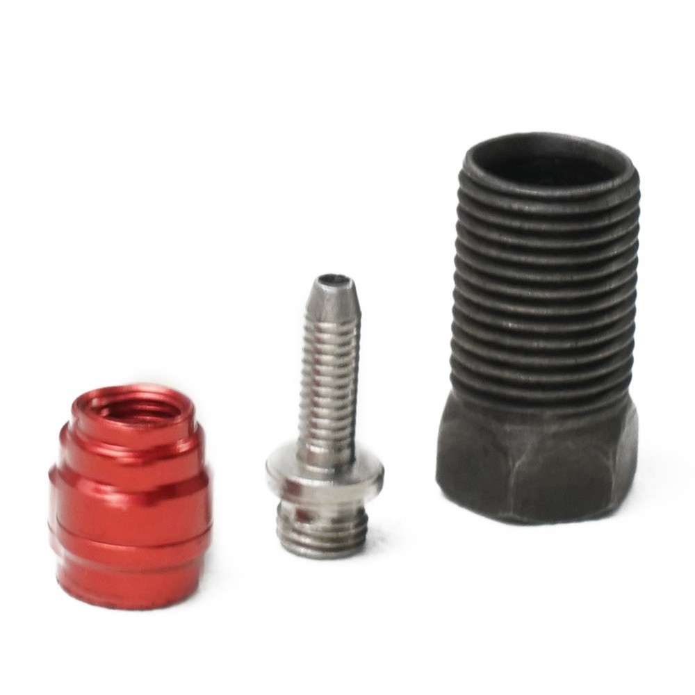Versatile Bike Bicycle Disc Brake Hose Barb Insert & Olive & Connecting Nut Kit