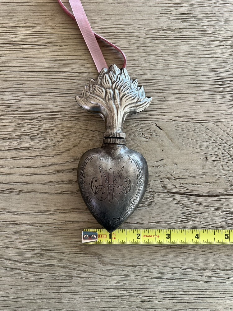 Sacred Heart Silver Perfume Bottle