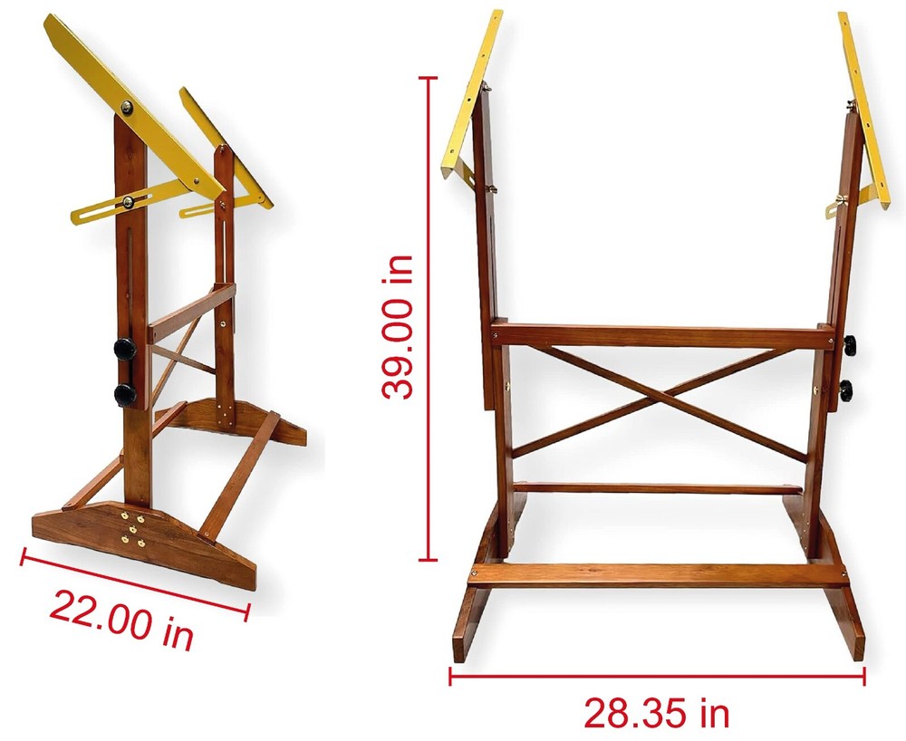Alvin SHOP607 Pavilion Drafting Art Table Base ONLY, Adjustable Height & Angles
