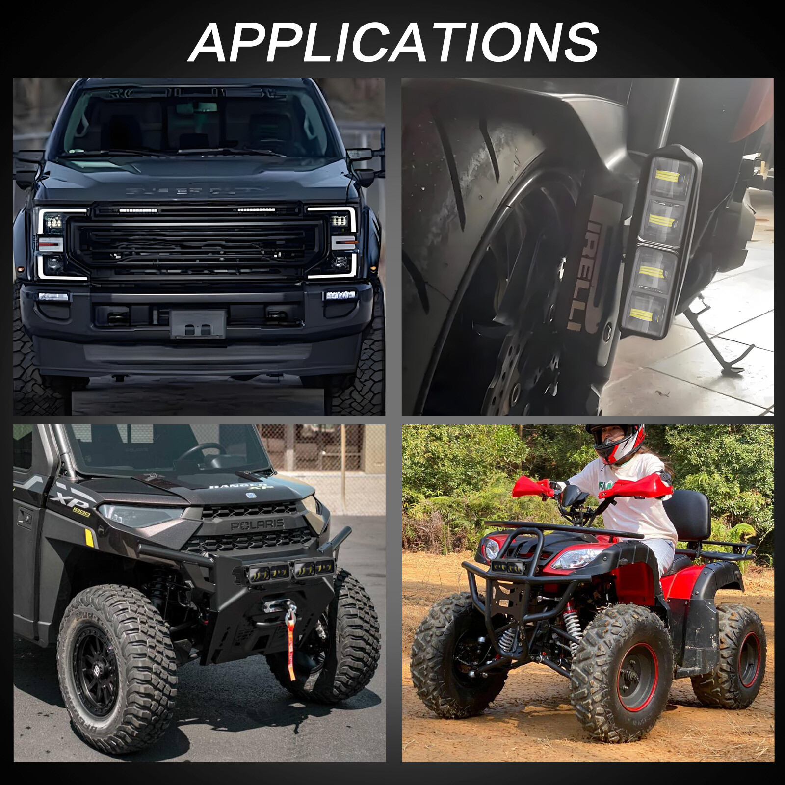 2PCS 6000LM Spot Slim Light LED Driving Fog For Truck Pickup Car SUV UTV ATV