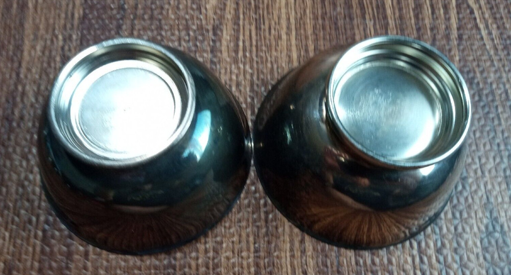 PAUL REVERE Reproduction Silver Plate 4" Bowl by Oneida Made in USA set of 2