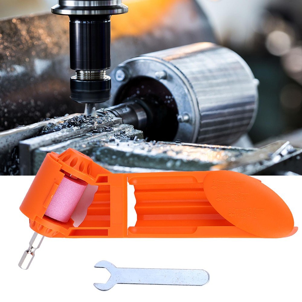Orange Drill Bit Sharpener Corundum Grinding Wheel Wood Process Tool New