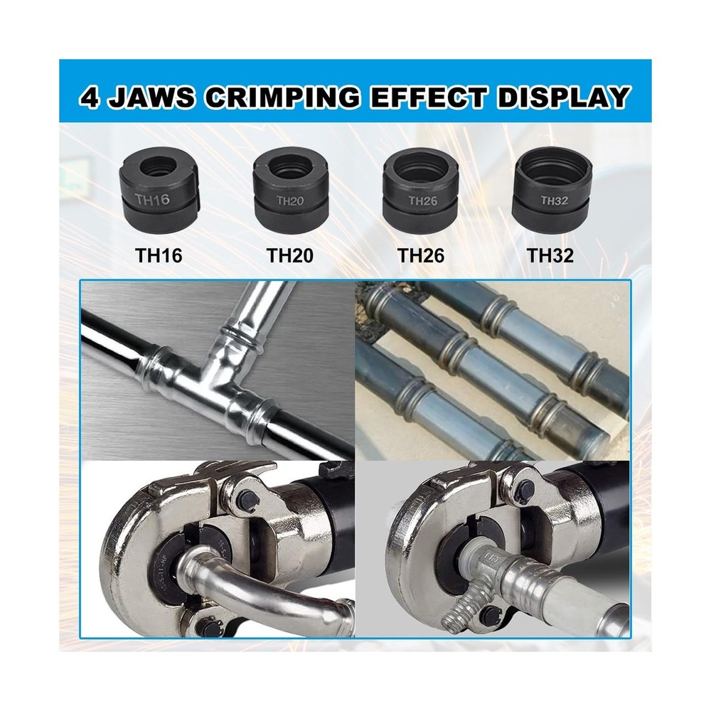 Plumbing Hydraulic Crimping Tools, Pro Press Copper Pipe Crimper Tool, Copper...