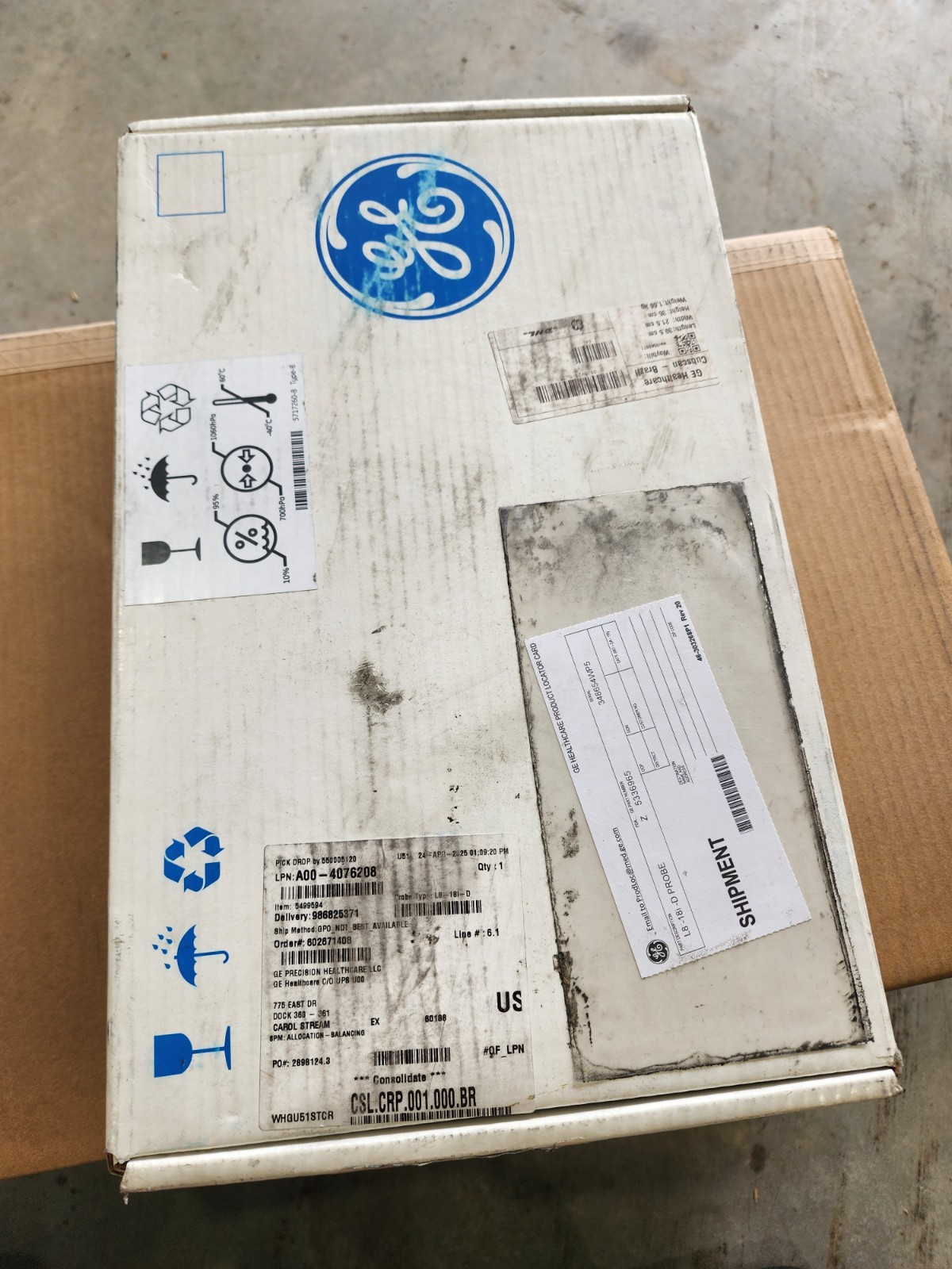 GE Healthcare L8-18i-D Linear Array Ultrasound Probe New