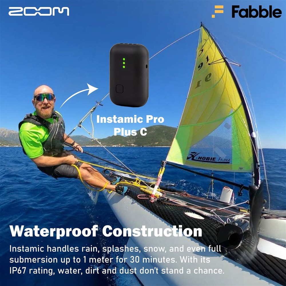 Zoom Instamic Pro Plus C (Mono Model) Recorder & Wireless Microphone Bundle