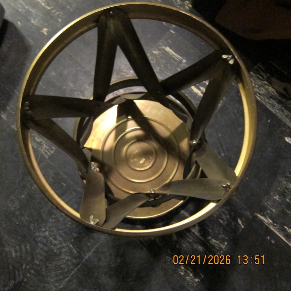 BRASS DRUM TABLE HOLLYWOOD REGENCY