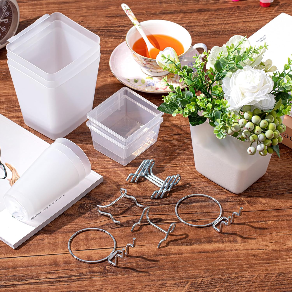 12 Pcs Pegboard Bins Pegboard Cups with Hooks and Loops Peg Assortment Organizer