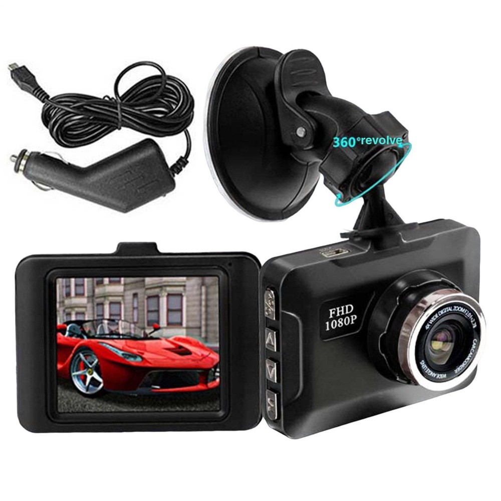 1080P Car Dash Camera Recorder G Sensor Night Vision Front And Rear Cam