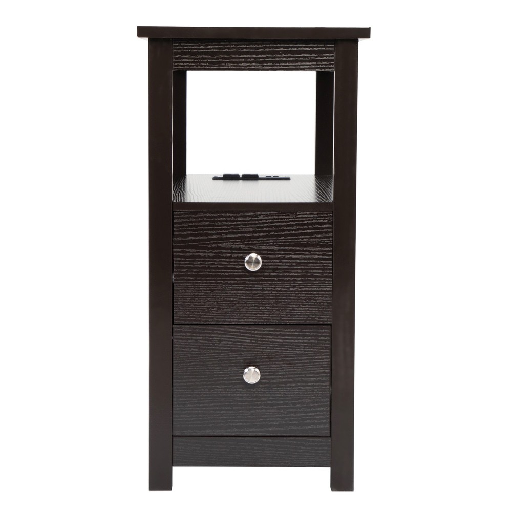 Transitional Nightstand Wooden End Table Bedside Table Kitchen Storage Cabinet