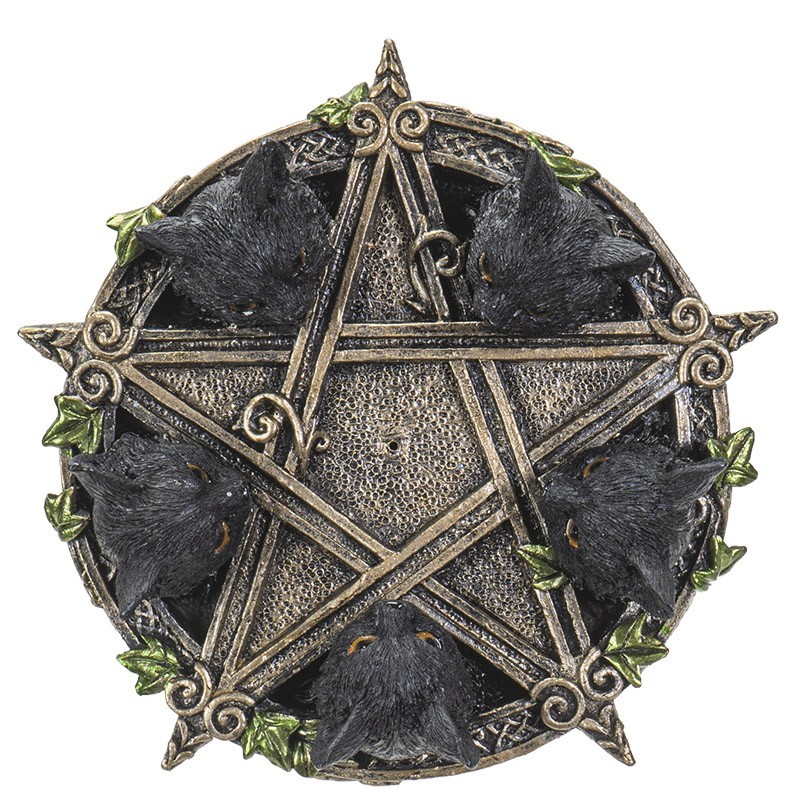PT CAT PENTAGRAM INCENSE BURNER