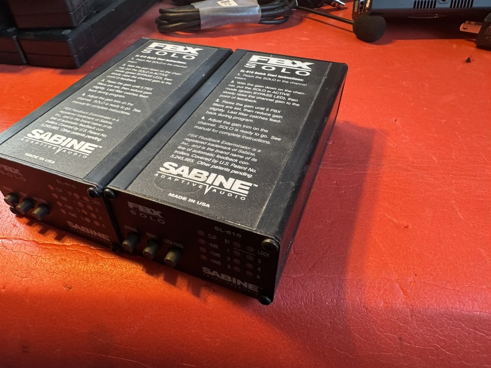 Sabine FBX SOLO SL-610 Microphone Instrument Feedback Controller adaptive audio.