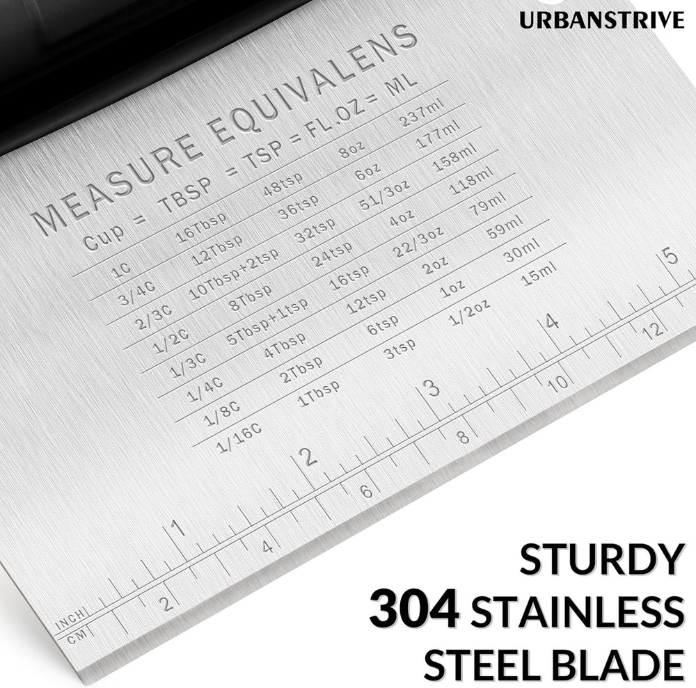 Bench Scraper for Baking Stainless Steel Dough Cutter and Scraper Tool Kitchen