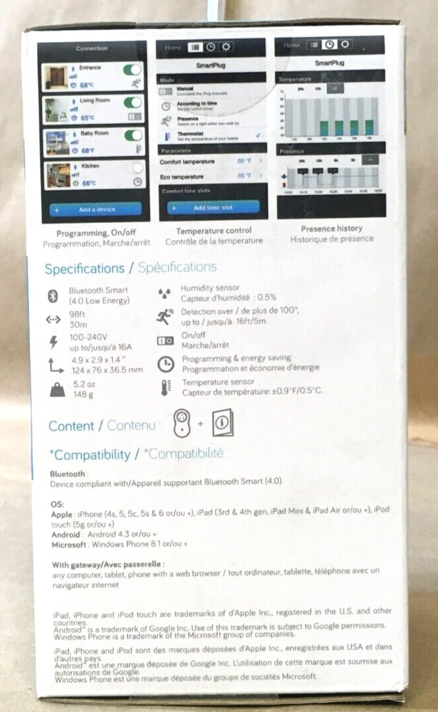 BeeWi Bluetooth Smart Plug BBP200A1US Socket Outlet IOS ANDROID ✅❤️️✅❤️️ NEW