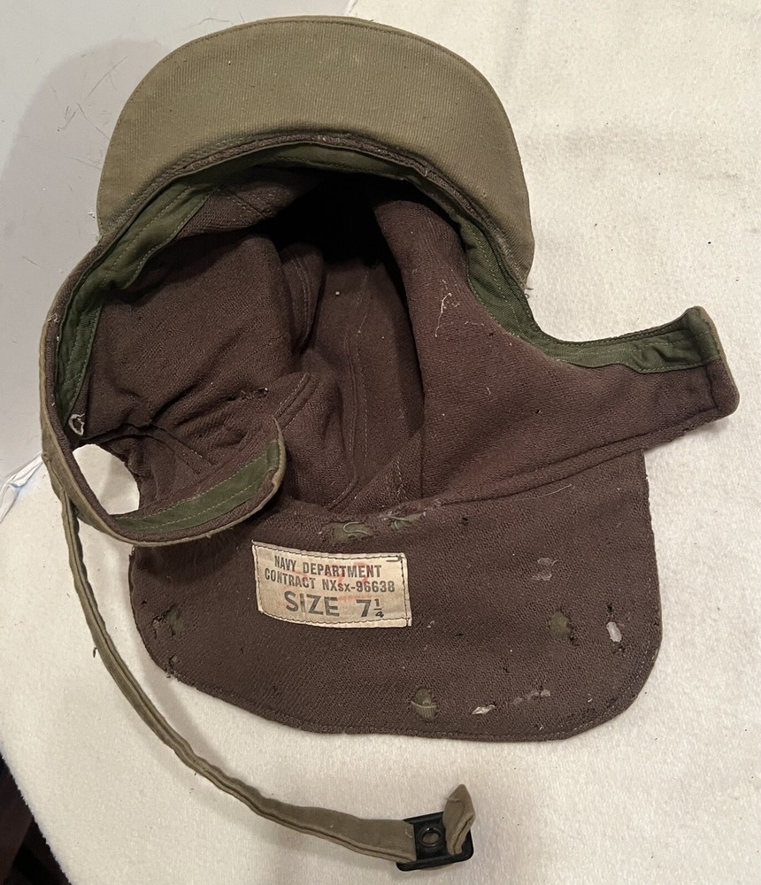WWII US Navy Deck Hat Cap Size 7 1/4