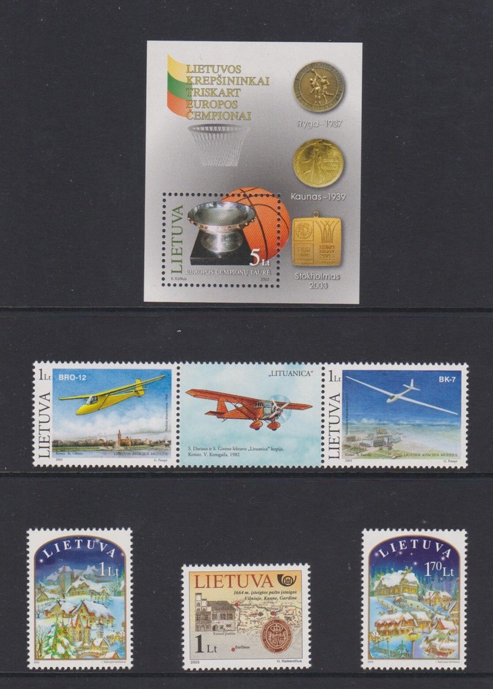 Lithuania Official Stamp Year Set 2003, MNH