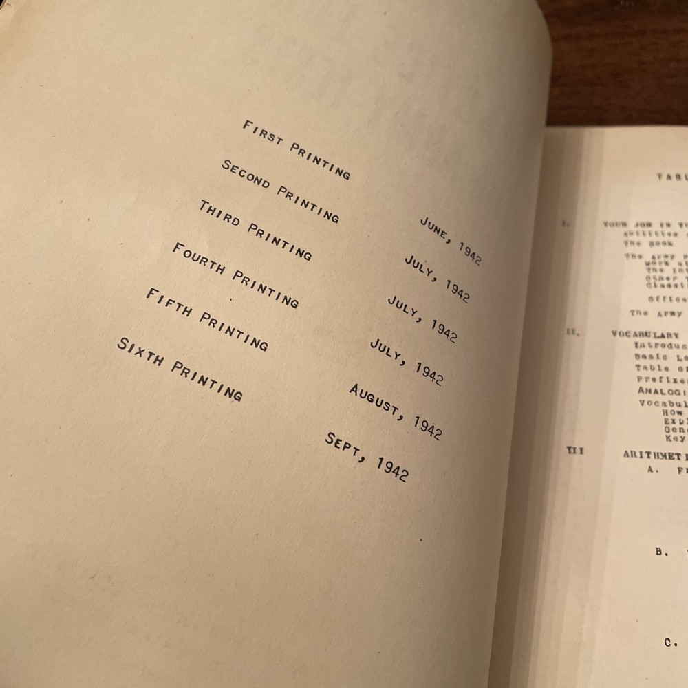 1942 ARCO Practice For Army Tests General Classification Test Vtg Book
