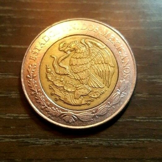 5 Pesos 2014 Bi-Metallic Mexico nice!