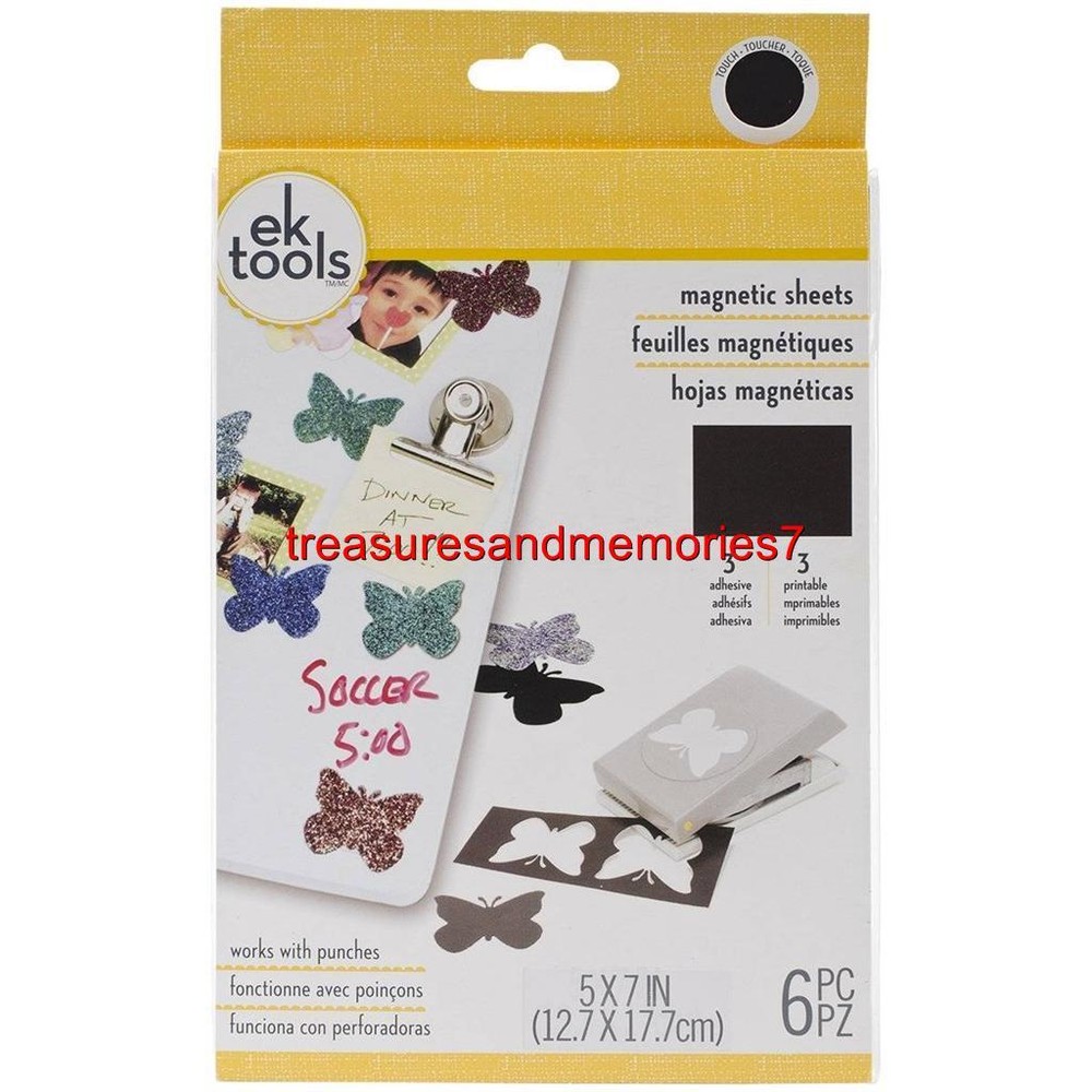 ek tools MAGNETIC SHEETS 6 Total Pieces, Use w/ punches on a hard surface