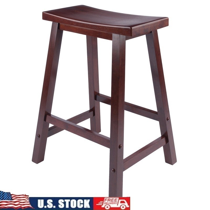 Saddle Seat Counter Stool Beechwood Bar Stool Backless Kitchen Seating New