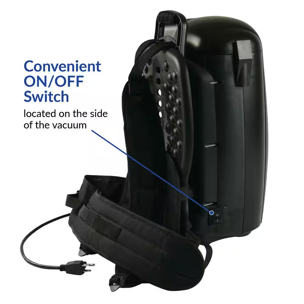 Commercial 8Qt Ergo Backpack Vacuum & Blower Multisurface Accessory Bundle