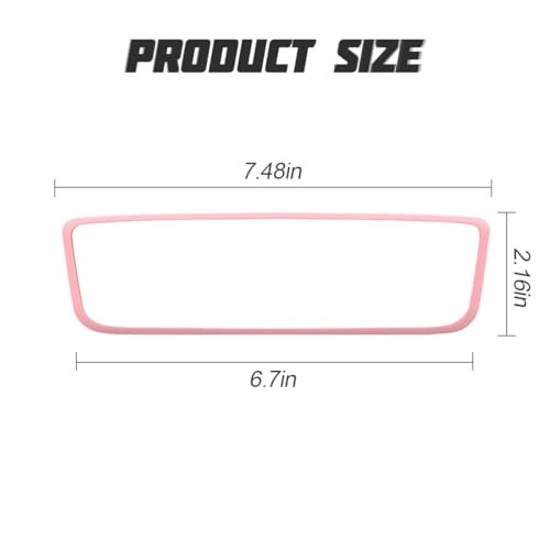 Model Y Rear View Mirror Protector Frame, Silicone Model 3 Car Rearview Pink