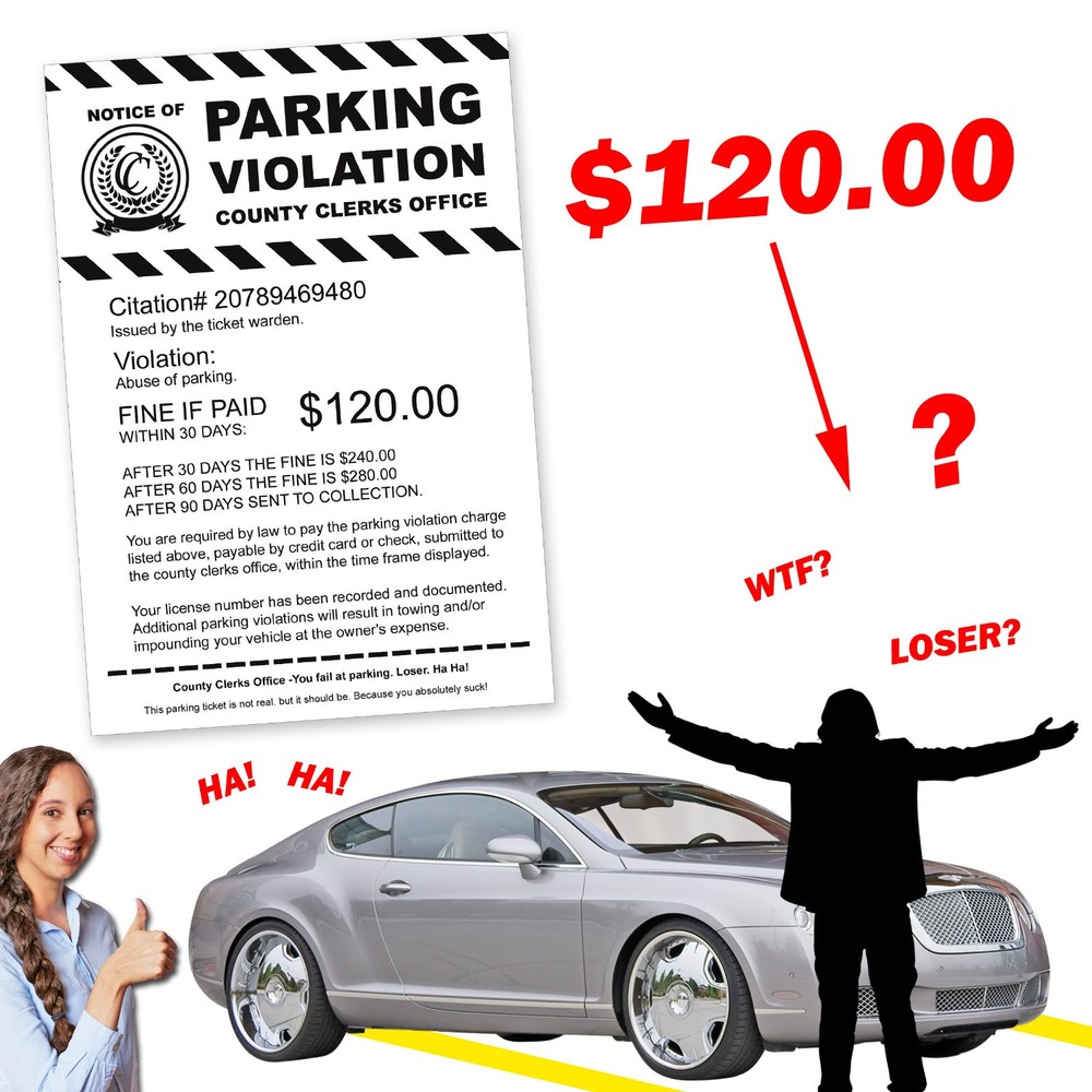 Prank Parking Violation Cards 20 Pack