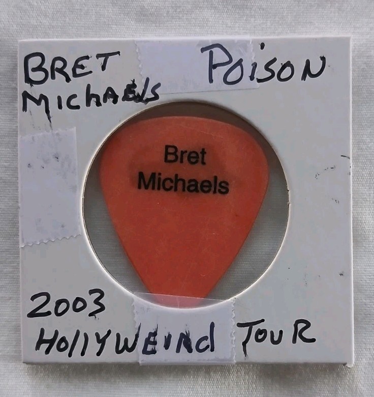 Poison Bret Michaels Tour Issued Guitar Pick Hollyweird 2003 Tour Rare