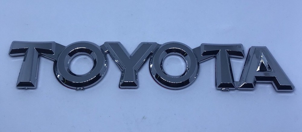 TOYOTA LETTERS CHROME EMBLEMS BADGE OEM NEW