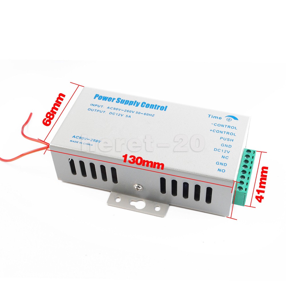 DC12V/5A Power Supply Unit AC90~260V for Door Access Control Intercom System US
