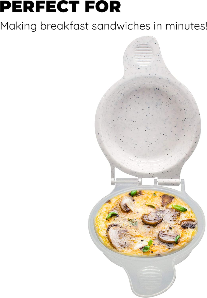Microwave Egg Muffin Cooker Egg Sandwich Pan Mcmuffin Maker Breakfast 1-Pack