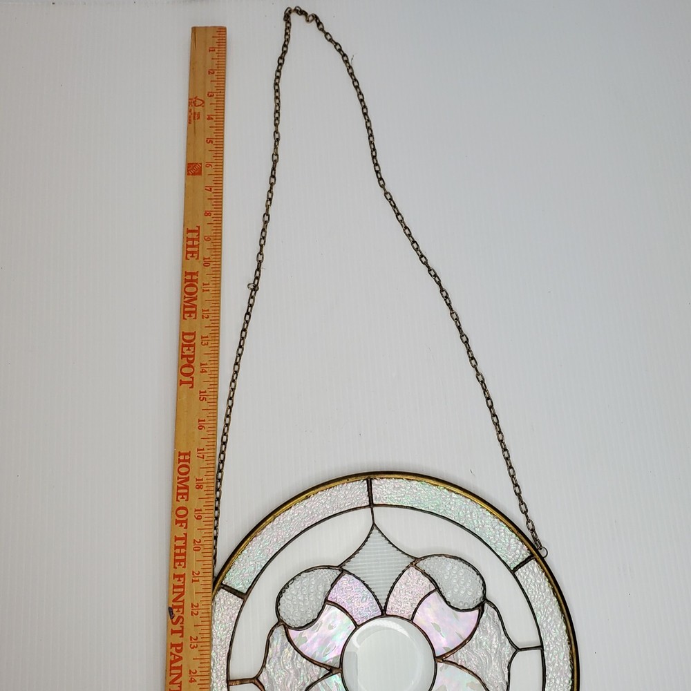 Suncatcher Window Hanging Clear Beveled Mandala Flower Medium Pane