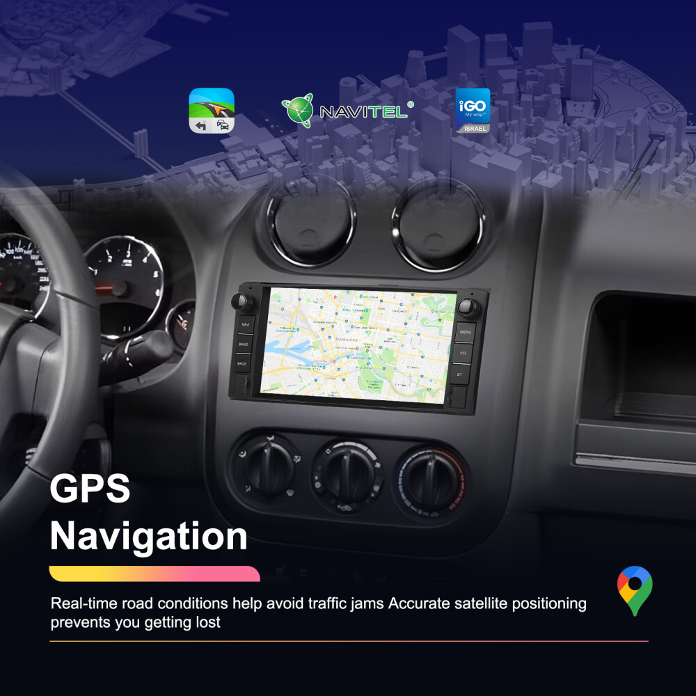 7" Carplay For Dodge RAM 1500 2500 2009-2012 Android 15 Car Radio GPS NAV Stereo