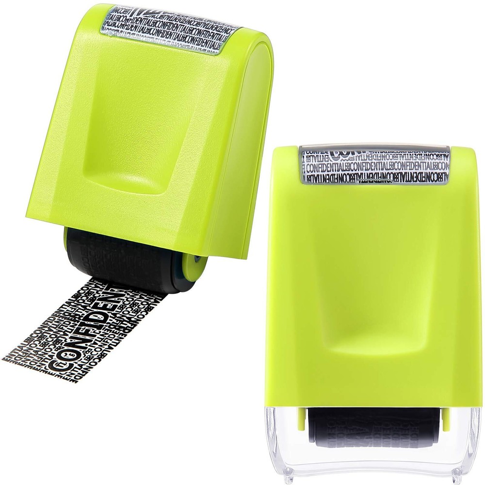 2Pack Identity Theft Protection Roller Stamp ID Guard Security Stamp for Address