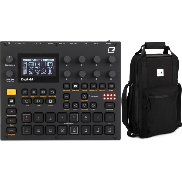 Elektron Digitakt II 16-track Stereo Drum Computer and ECC-7 Bag