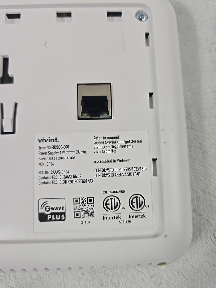 Vivint Smart Hub 2nd Gen Control Panel Replacement VS‑SH2000‑C00. UNTESTED