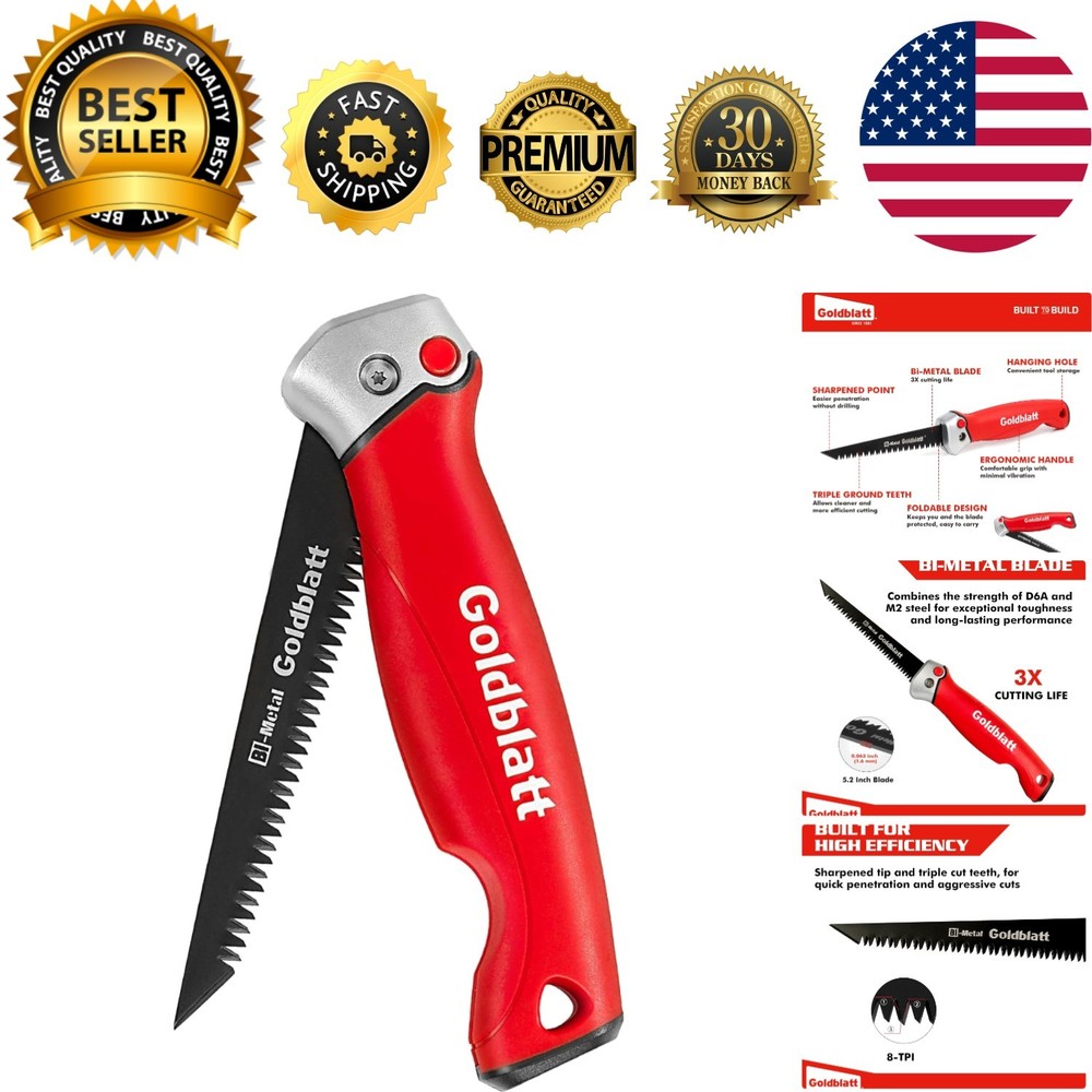 Durable Folding Drywall Saw with 5-Inch Blade for Home Improvement Projects