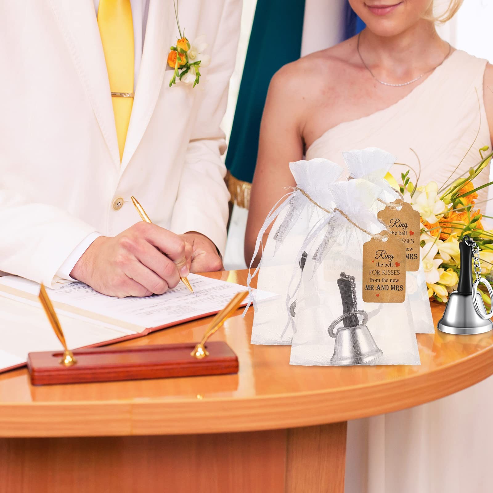 144 Pcs 48 Set Wedding Kissing Bells For Ringing Wedding Party Favors Bulk For G