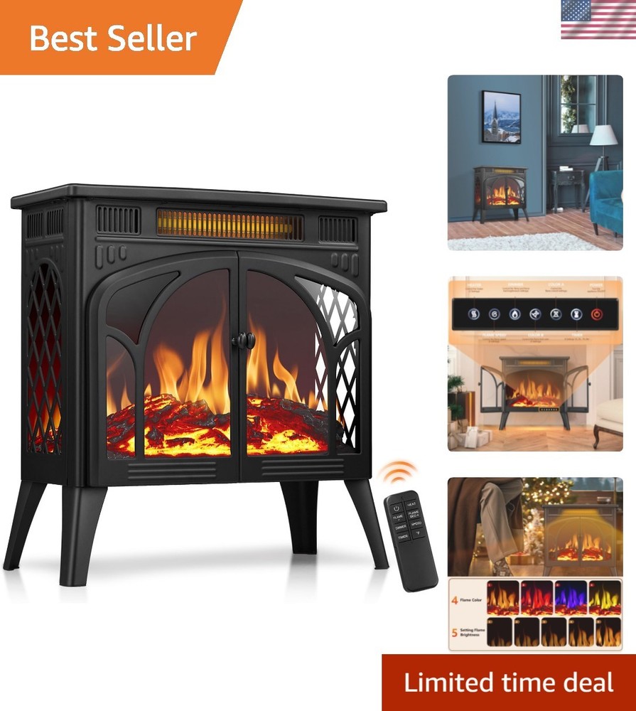 Electric Fireplace Heater 25" with Remote Control, Cathedral Stylish, Differe...