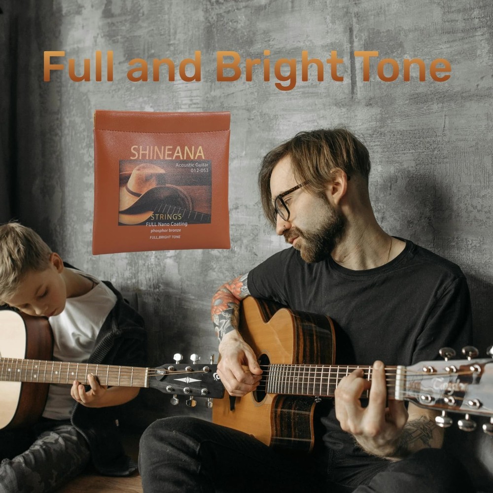 Guitar Strings - Acoustic Guitar Strings - Lightguage Nano Coating,Phosphor B...