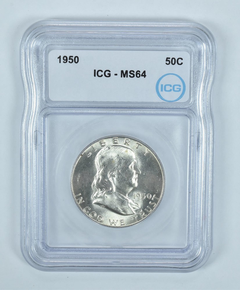 1950 Franklin Half Dollar MS64 ICG
