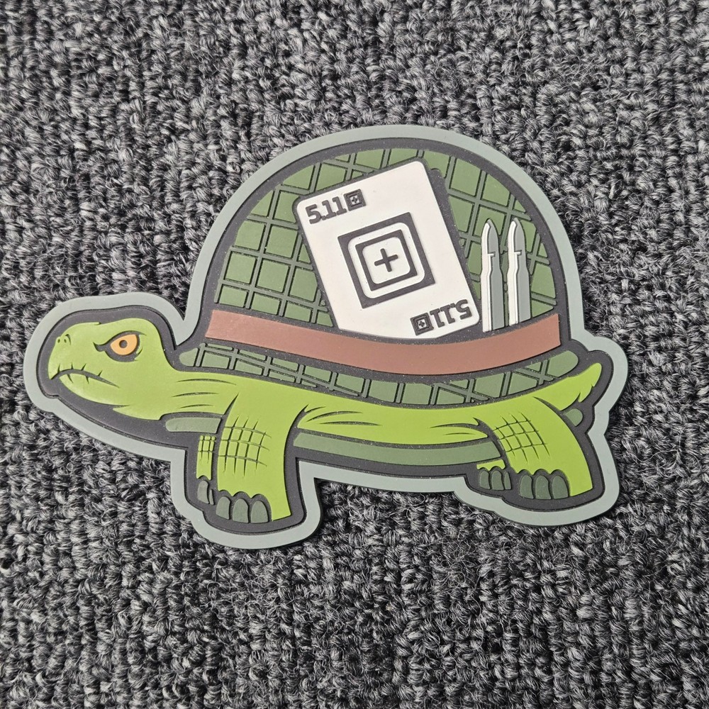 5.11 Tactical Sergeant Tortoise Patch PVC Hook Backing Funny Morale Gear
