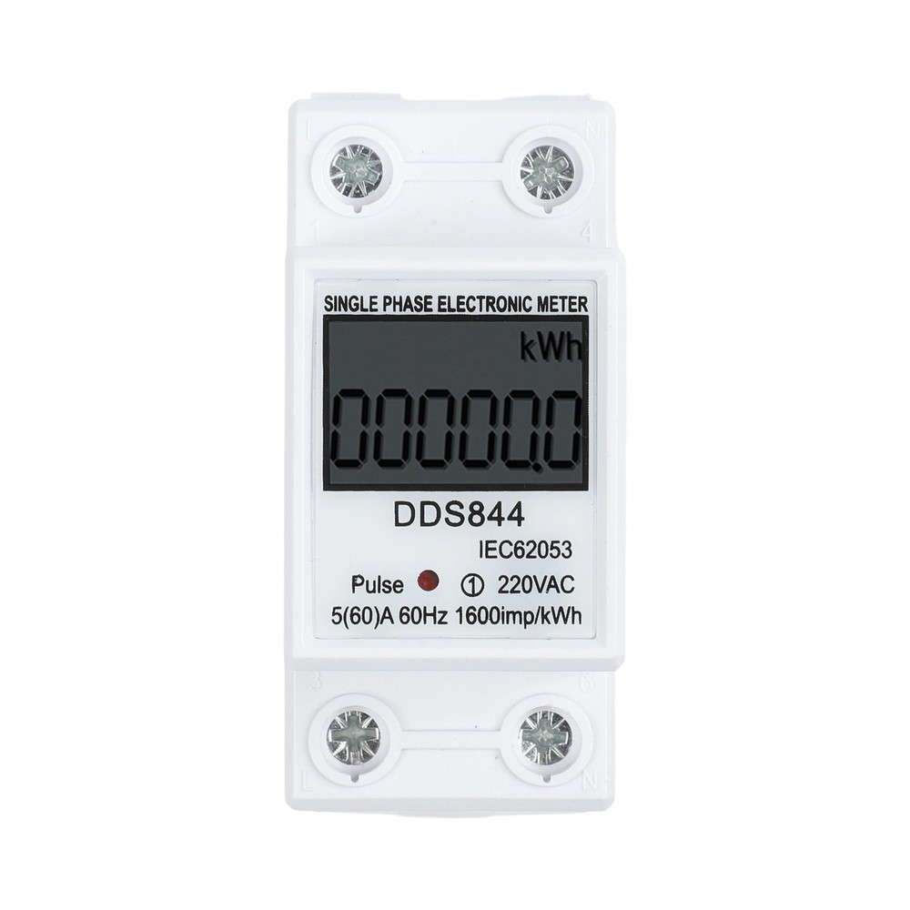 AC Digital Energy Meter Single Phase Power Usage Meter 60A LCD Display New Sales