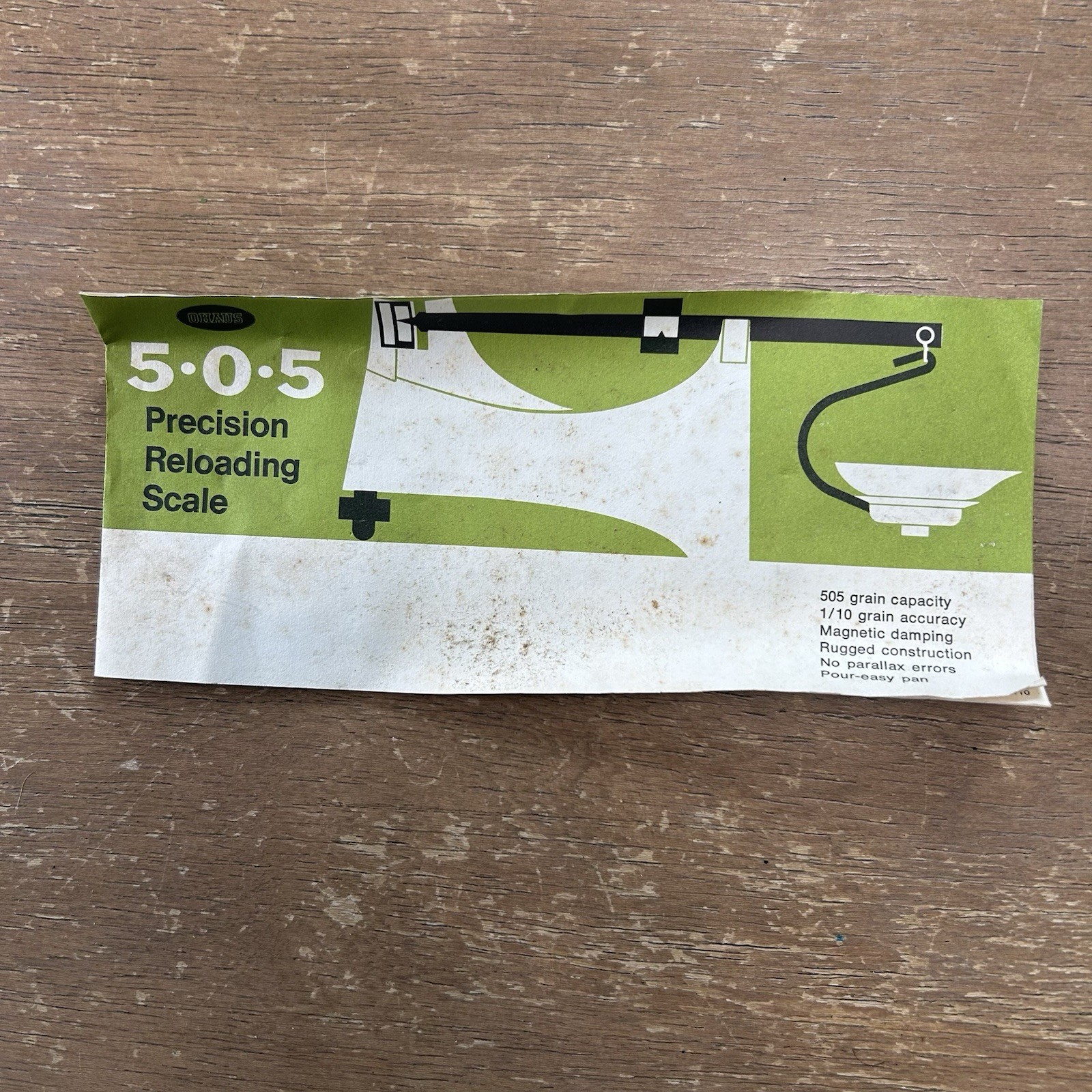 OHAUS 5 0 5 505-10 Precision Reloading Scale Balance Beam w/ Box & Instructions