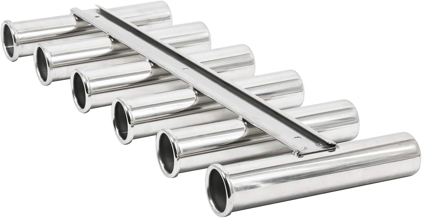 6 Tubes Boat Rod Holder Stainless Steel Boat Fishing Rod Rack for Yacht/Truck RV