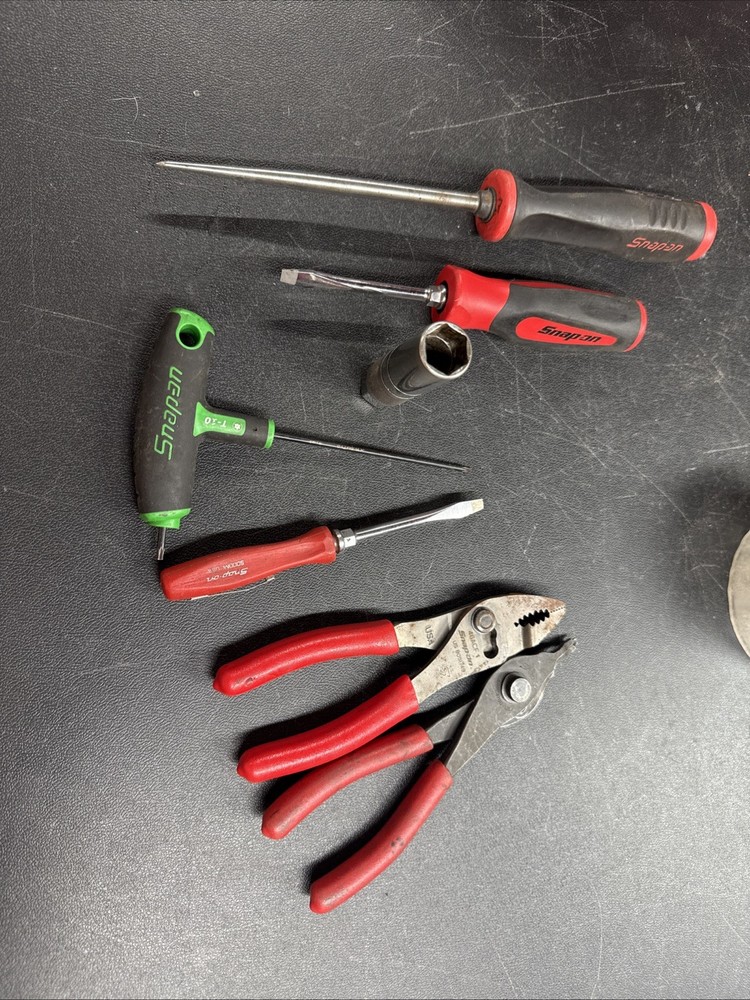 Snap On Tools Lot Pliers Screwdriver Pick T-10 Ring Plier