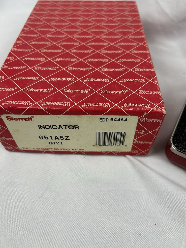 Starrett 651A5Z Back Plunger Dial Indicator Kit with Case 0-50-0 Dial Light Use