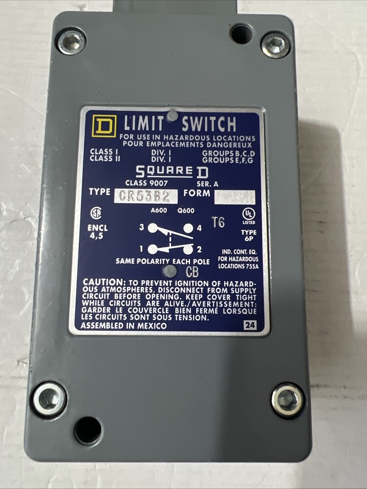 Square D 9007CR53B2 Limit Switch