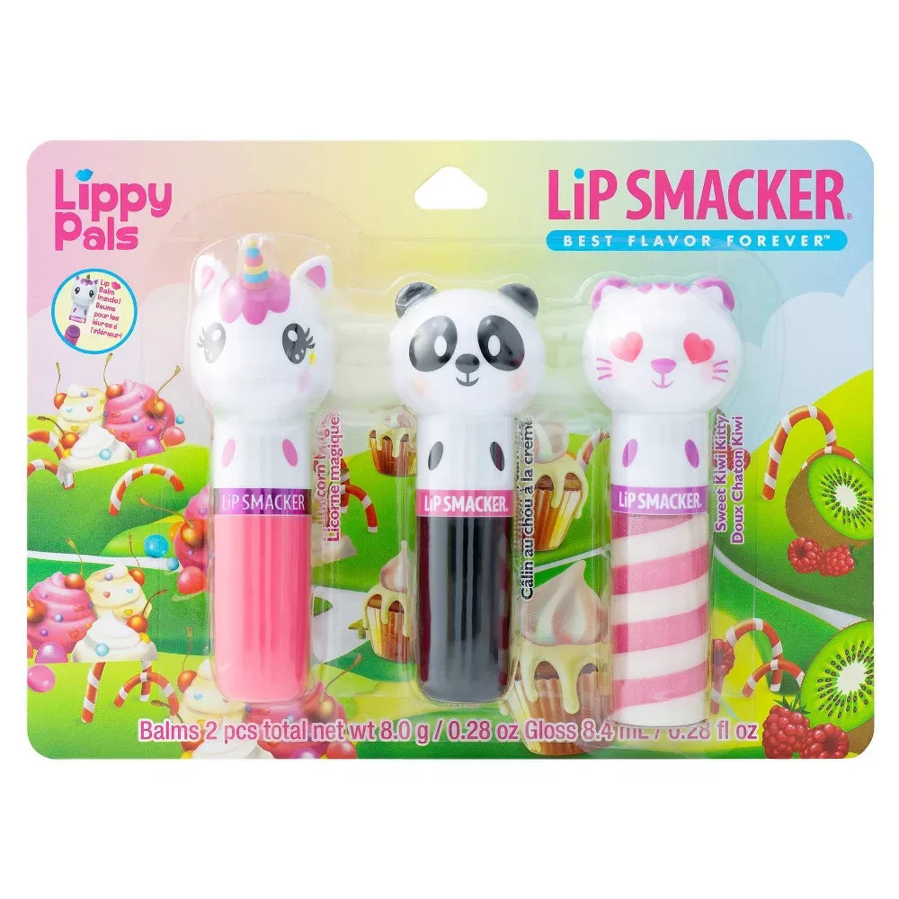 2 Pack Lip Smacker Lippy Pal Lip Balm - Unicorn/Panda/Kitten - 0.54oz