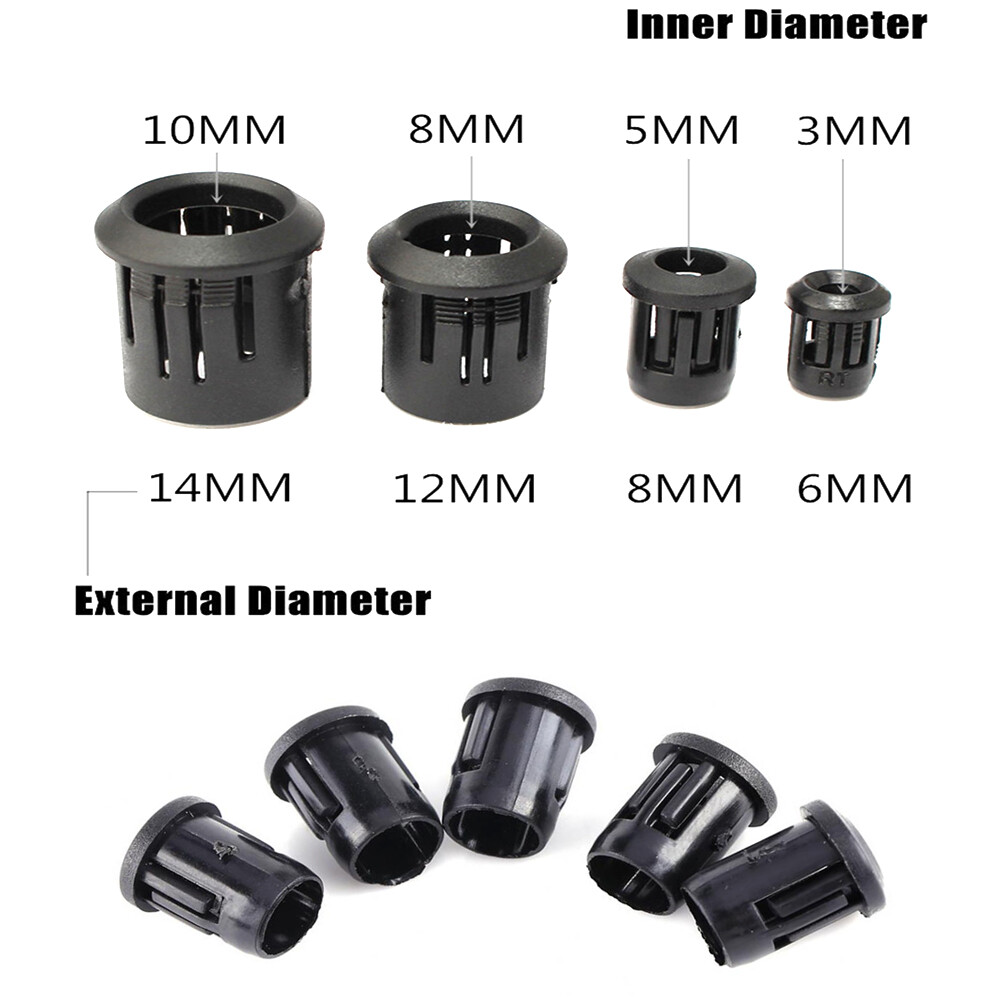 Black Plastic Lamp LED Diode Black Clip Bezel Mount 3mm 5mm 10mm