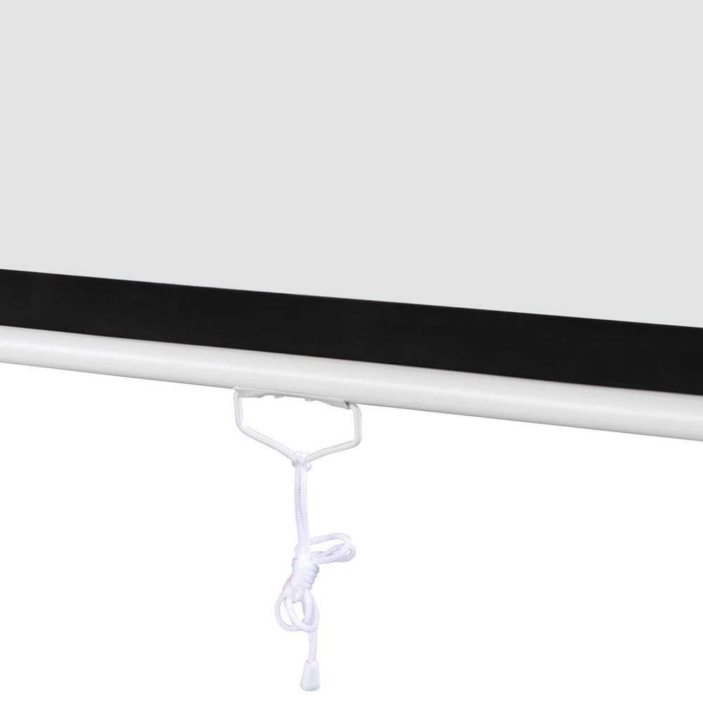 84" X 84" Diagonal Dimension Pull Down Projection Screen Matte HD Movie Theater